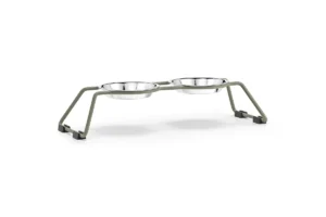 miacara-gatto-cena-kattenvoerbak-met-roestvrijstal Gatto Cena, Cat Food Bowl with Stainless Steel Bowls, Grolive Powder Coated